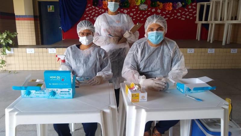 Secretaria de Saúde de Serra Talhada inicia testagem dos alunos do terceiro ano do ensino médio