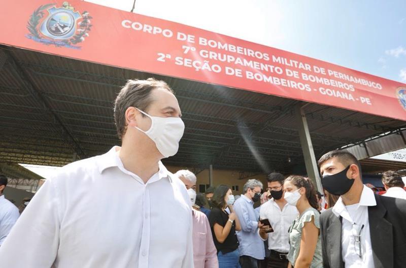 Paulo Câmara inaugura novas instalações de grupamento dos Bombeiros em Goiana