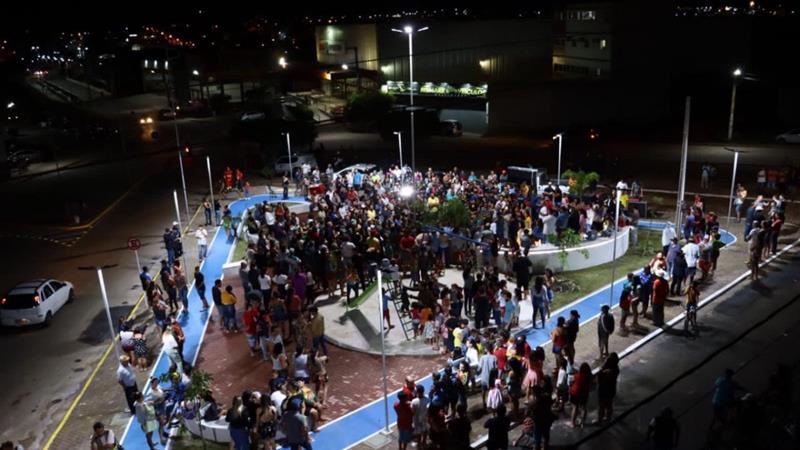 Prefeito Sandrinho inaugurou nova praça no Bairro Padre Pedro Pereira