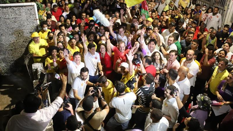 Alegria, emoção e um mar de gente em Brasília Teimosa<br>para a abertura da campanha de Danilo