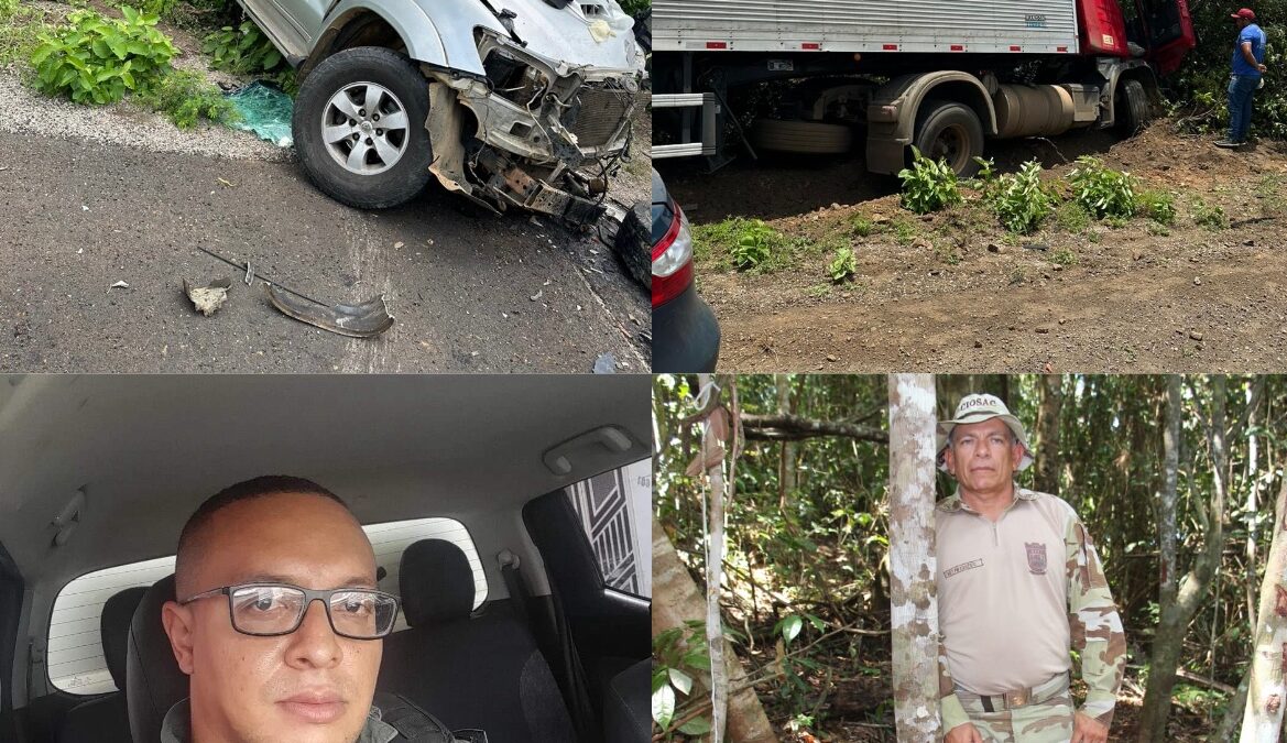 Acidente fatal no trevo de Ibó deixa um policial morto e outro ferido