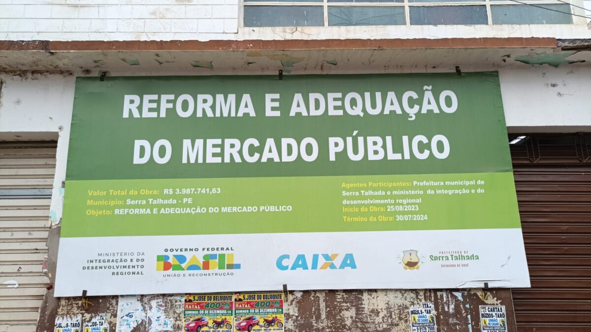 Vereador Vandinho da Saúde denuncia atraso e abandono na reforma do Mercado Público de Serra Talhada