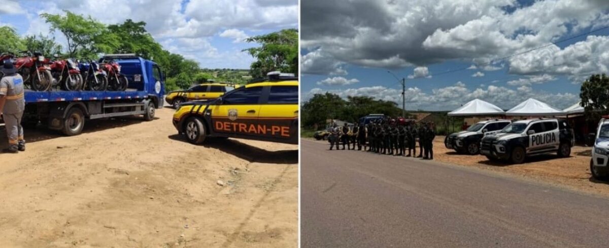 Operação policial encerra evento ilegal e apreende motocicletas em São José do Belmonte