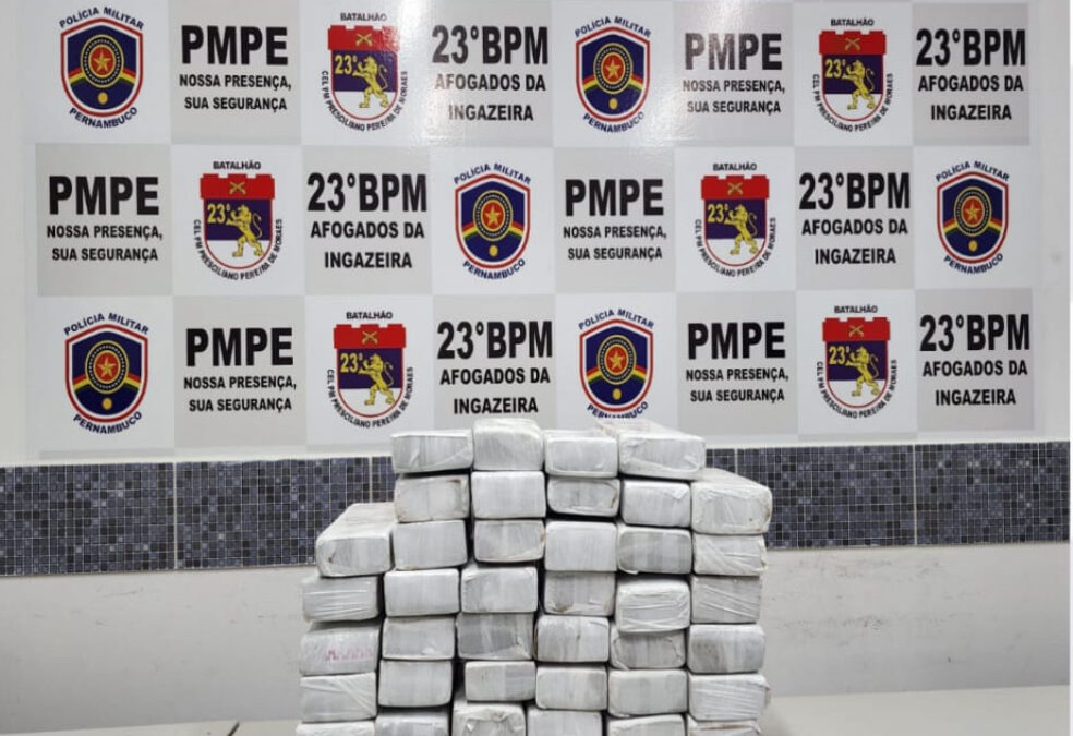Polícia Militar apreende mais de 35 kg de maconha durante operação em Carnaíba