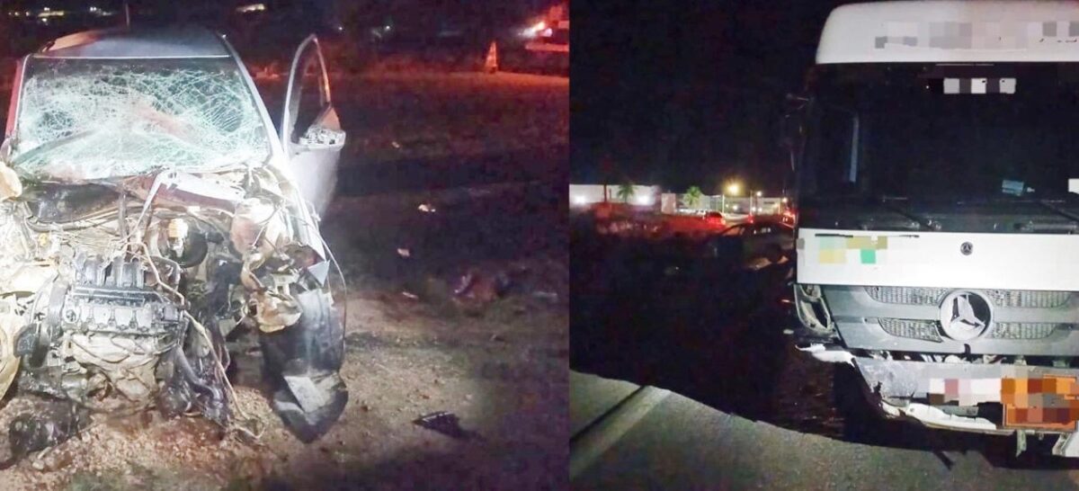 Colisão frontal entre carro e caminhão deixa ferido na BR-232, em Arcoverde