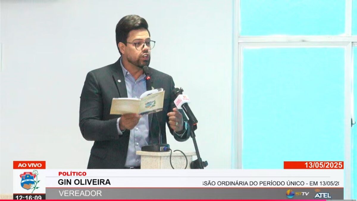 Gin Oliveira sobe o tom e confronta Antônio de Antenor: “Parece que existem dois regimentos nesta Casa”